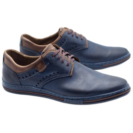 Polbut Pantofi casual bărbați 402 bleumarin cu maro albastru marin 1