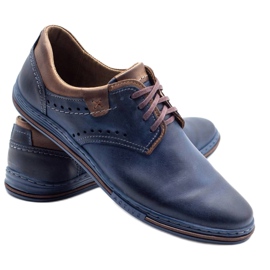 Polbut Pantofi casual bărbați 402 bleumarin cu maro albastru marin 2