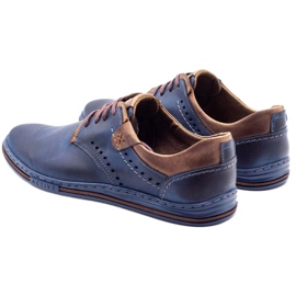 Polbut Pantofi casual bărbați 402 bleumarin cu maro albastru marin 4