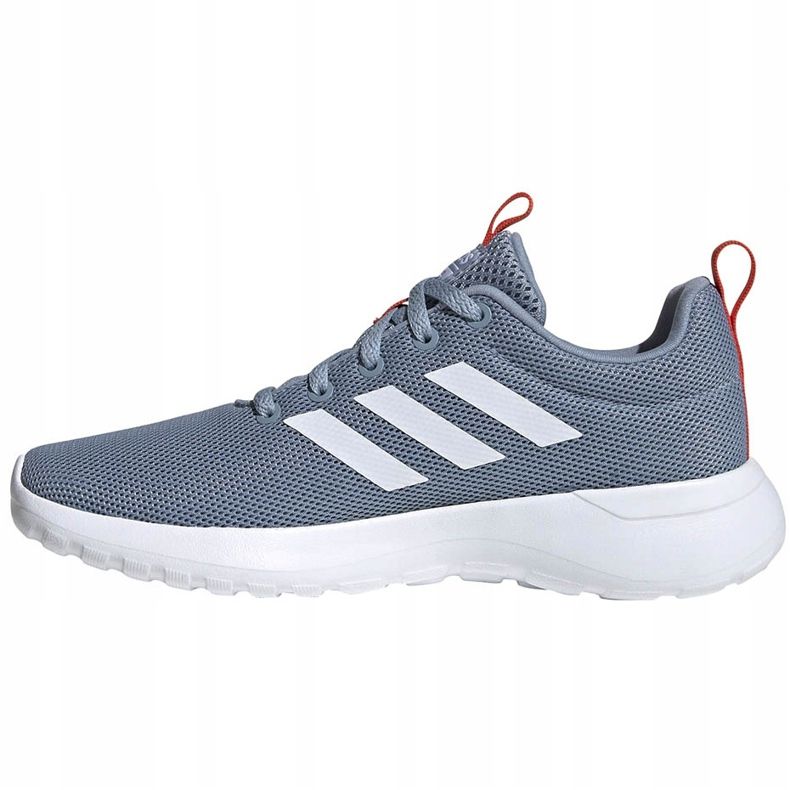 Pantofi de alergare gri Adidas Lite Racer Cln K FV9607 alb albastru portocale 2