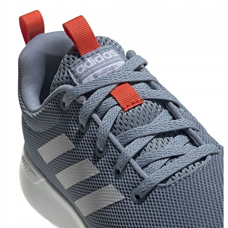 Pantofi de alergare gri Adidas Lite Racer Cln K FV9607 alb albastru portocale 3