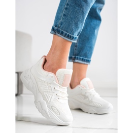 SHELOVET Adidași albi de primăvară roz 1