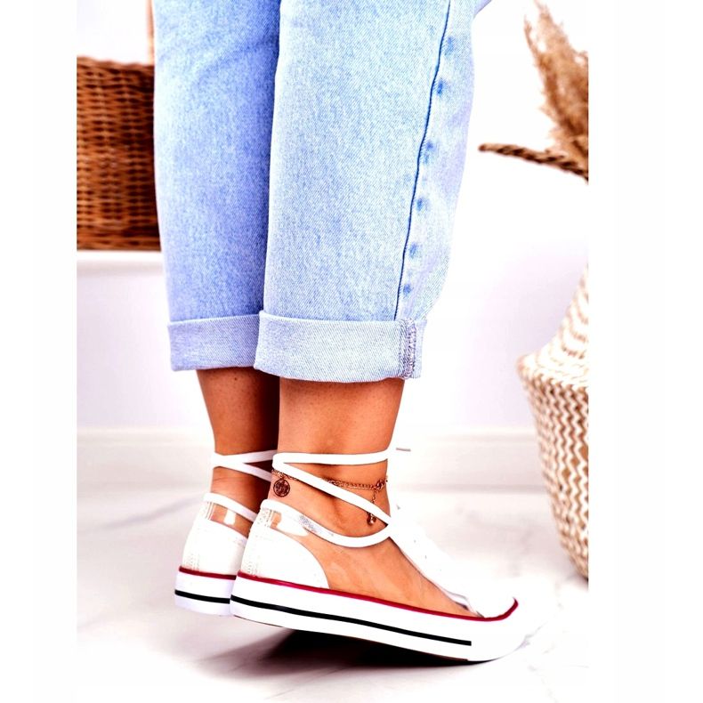 PS1 Adidași pentru femei Elemente transparente albe Grace incolor 3