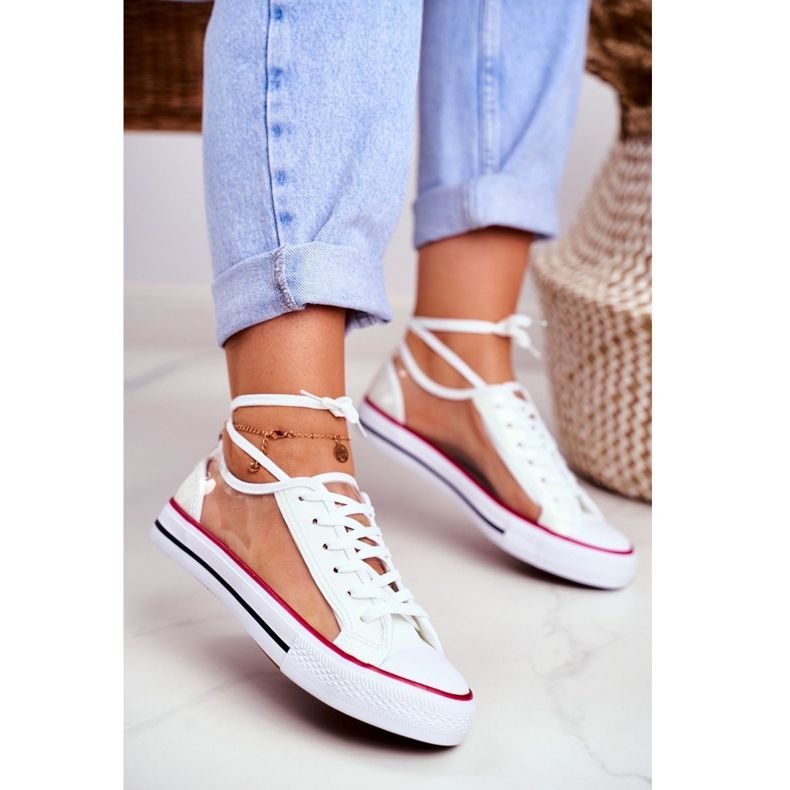 PS1 Adidași pentru femei Elemente transparente albe Grace incolor 1