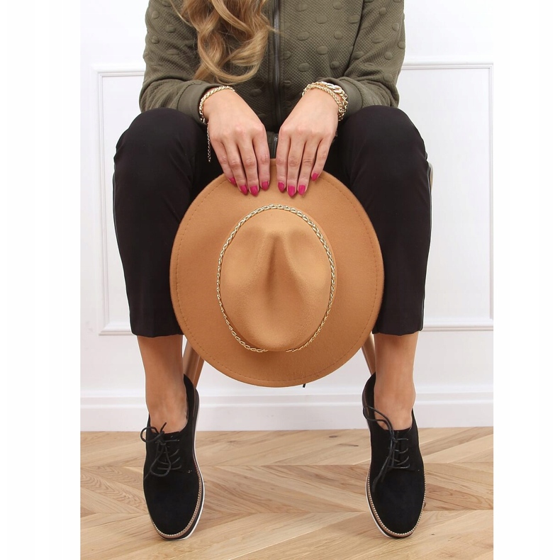 Mocasini dantelați negri pentru femei 8988-45 Negru 1