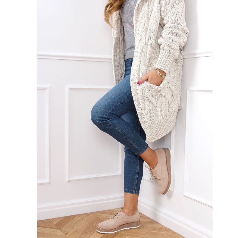 Mocasini dama cu dantelă bej 8988-45 Bej 1 Mocasini dama cu dantelă bej 8988-45 Bej 1