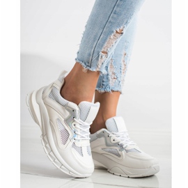 SHELOVET Adidași albi pe platformă 1