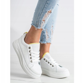 SHELOVET Adidași la modă pe platformă alb 2