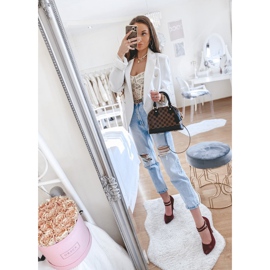 Pompele din piele de căprioară burgundă pe călcâiul L408 roșu 1