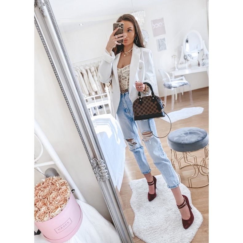 Pompele din piele de căprioară burgundă pe călcâiul L408 roșu 1