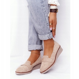 Pantofi eleganti cu toc Vinceza 10599 Suede Beige bej 1