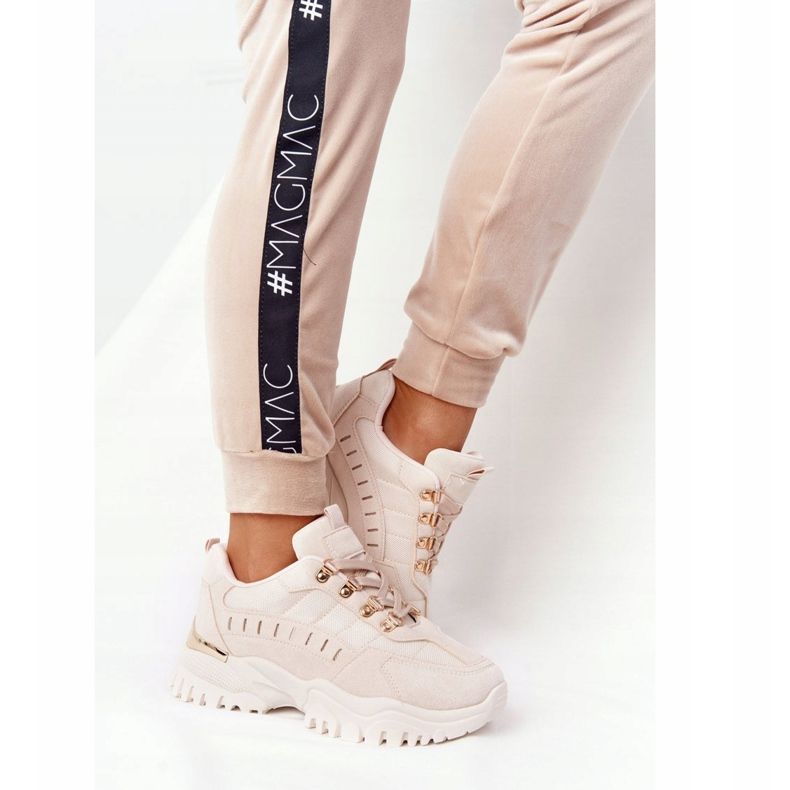 PS1 Adidași bej pentru femei Good Mood pe talpă mare 2