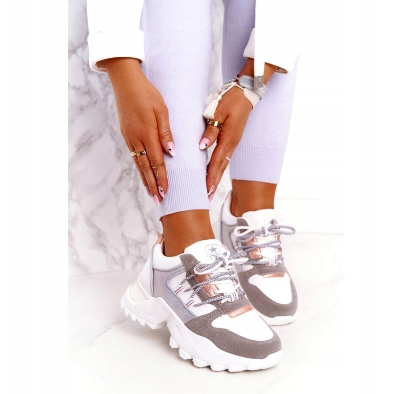 News Adidași pentru încălțăminte sport pentru femei 21sp26-3973 Alb 1