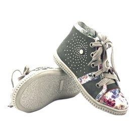 Pantofi pentru copii cu strasuri 84254 Grey Bartek gri 3