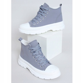 Adidași gri pentru femei LA123 albastru 1