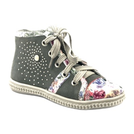 Pantofi pentru copii cu strasuri 84254 Grey Bartek gri 1