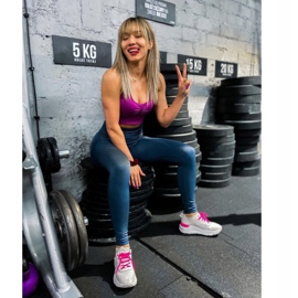 Kylie Pantofi sport clasici alb roz 1