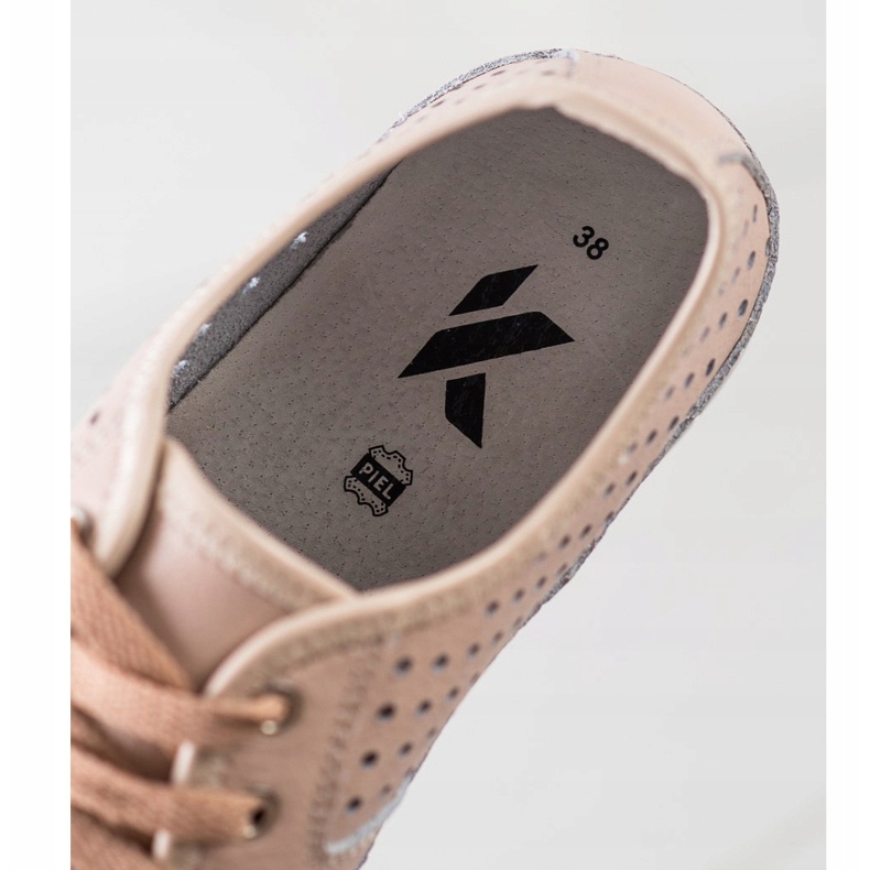 Kylie Pantofi din piele pe platformă roz 1