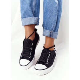 FB2 Adidași pentru femei din dantelă neagră Candice negru 2