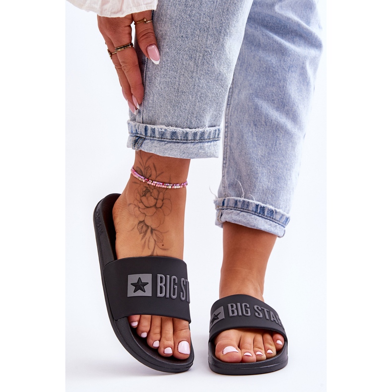 Papuci de damă Big Star FF274A200 Negru incolor 1