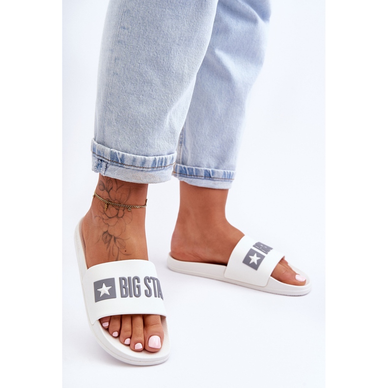 Papuci de damă Big Star FF274A199 Alb 2