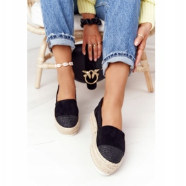 S.Barski Espadrile pe platforma de paie S. Bararski Negru 1