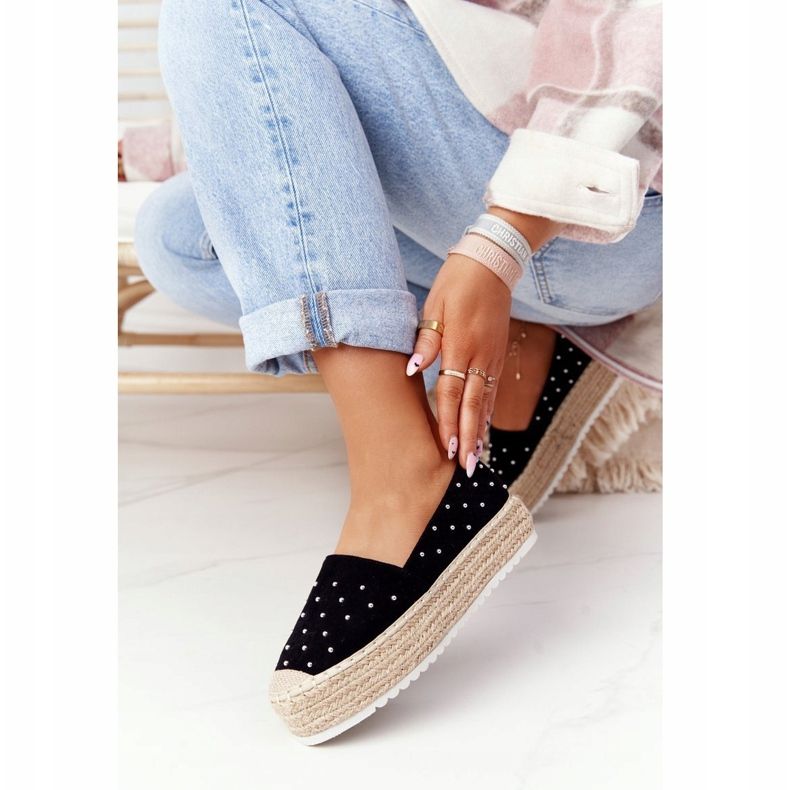 S.Barski Espadrile pe platforma de paie S. Bararski Negru 1