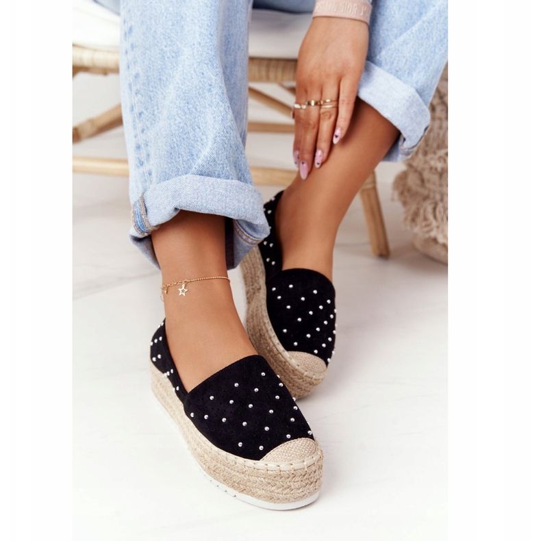 S.Barski Espadrile pe platforma de paie S. Bararski Negru 2