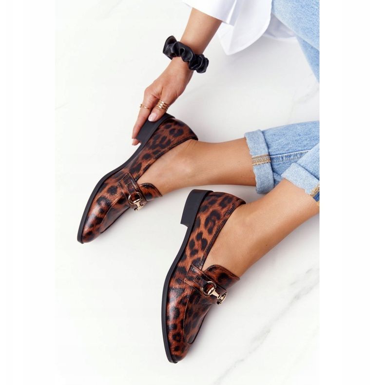 S.Barski Mocasini de damă eleganți S. Barski Leopard maro 1