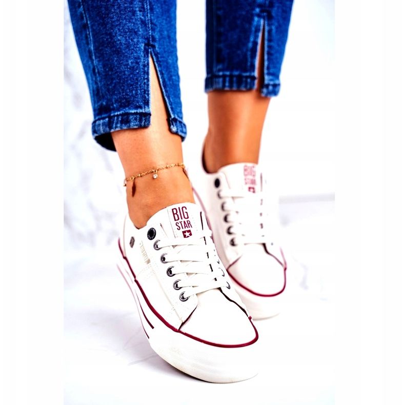 Adidași pentru femei Big Star White GG274140 alb 3