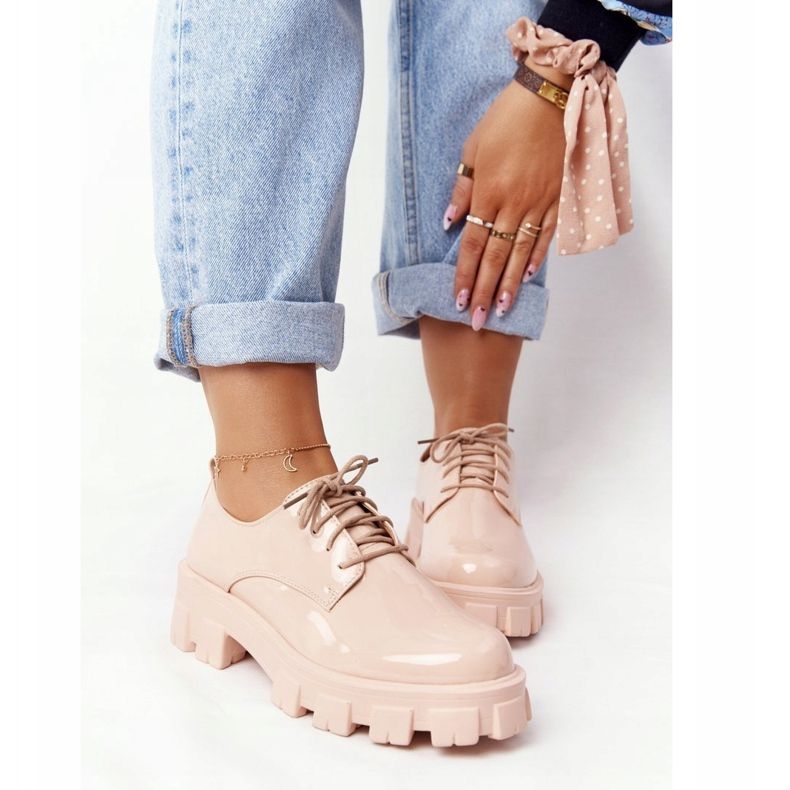 PS1 Oxfords pentru femei pe platforma Imogen nud bej roz 1