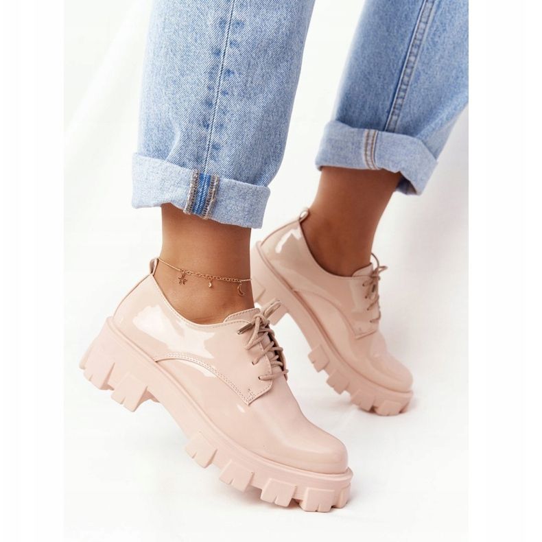 PS1 Oxfords pentru femei pe platforma Imogen nud bej roz 2