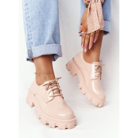 PS1 Oxfords pentru femei pe platforma Imogen nud bej roz 6