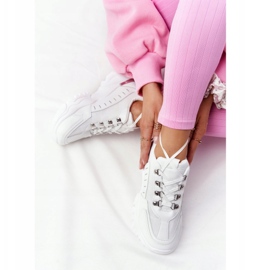 PS1 Adidași de damă pe talpă mare alb Good Mood 3