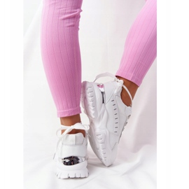 PS1 Adidași de damă pe talpă mare alb Good Mood 5