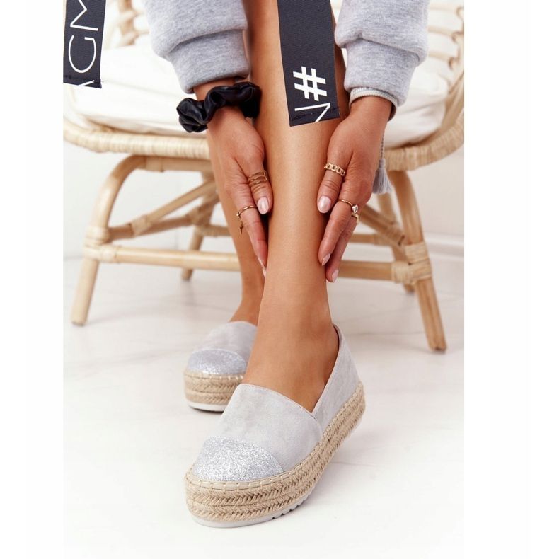 S.Barski Espadrile pe platforma de paie S. Barski Grey bej 1
