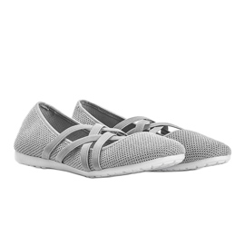 Balerini textile Janae gri argint 1