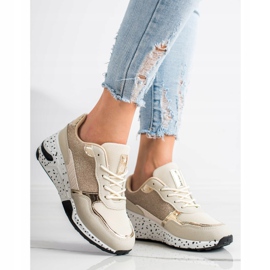 SHELOVET Tenisi Golden Wedge multicolor de aur 1