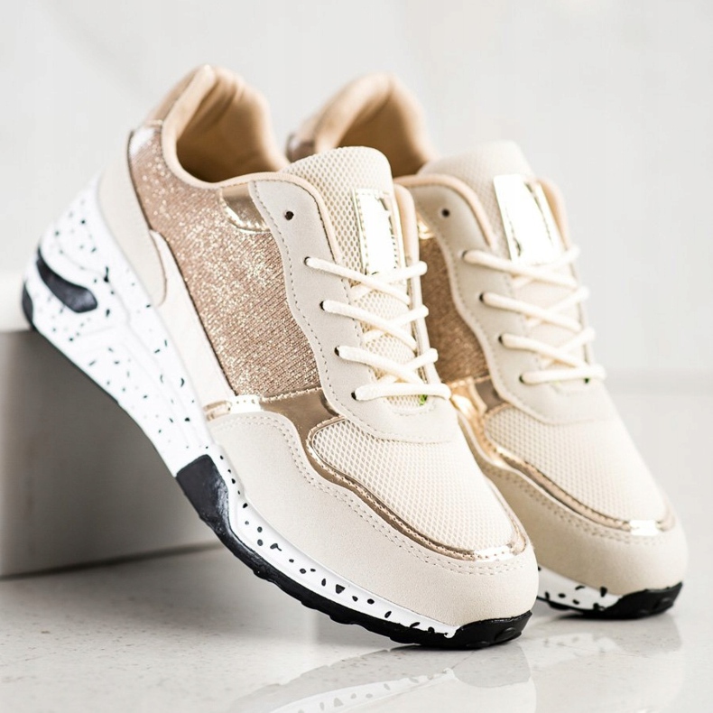 SHELOVET Tenisi Golden Wedge multicolor de aur 2