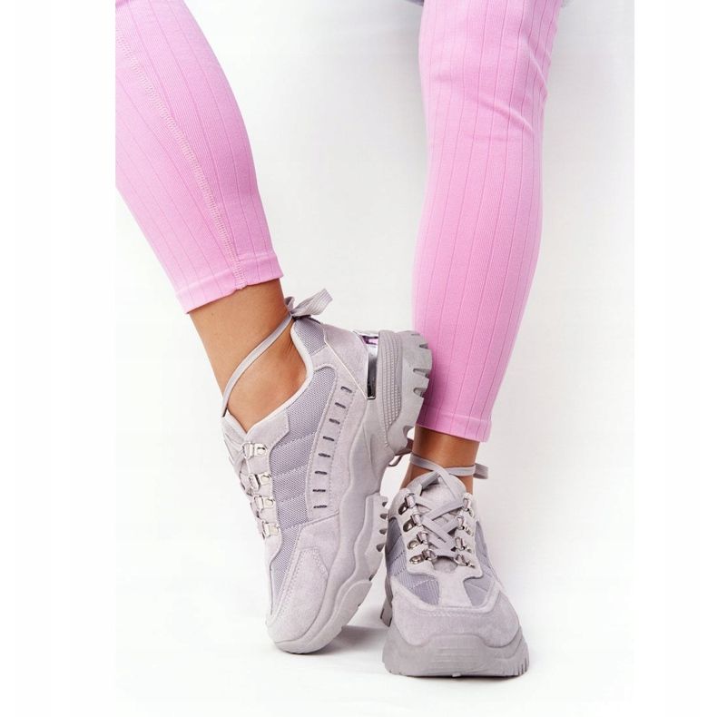 PS1 Adidași de damă pe talpă mare gri Good Mood 2