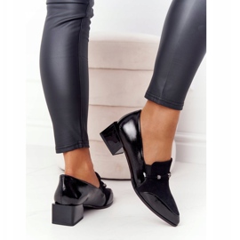 Pompe elegante pe tocuri înalte S.Barski Premium Black negru 2