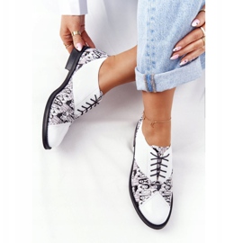 PV3 Pantofi de piele Visconi pentru femei 7439294 Alb-Negru 1