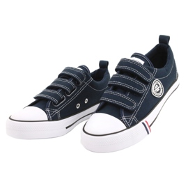Adidasi American Club LH31 / 22 bleumarin cu velcro albastru 1