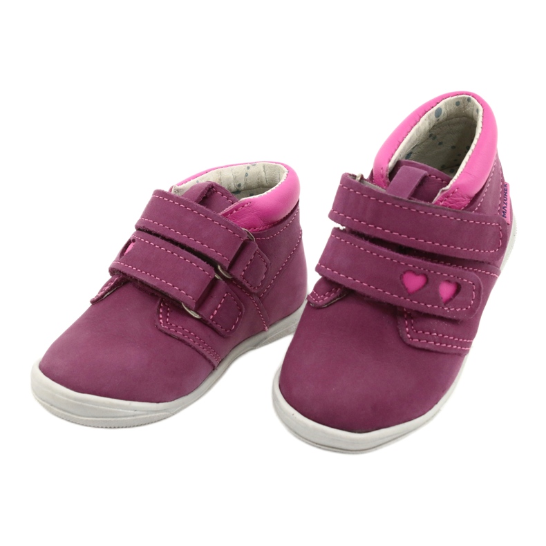Mazurek Pantofi sport din piele cu Velcro 1355 fucsia-roz 2 Mazurek Pantofi sport din piele cu Velcro 1355 fucsia-roz 2