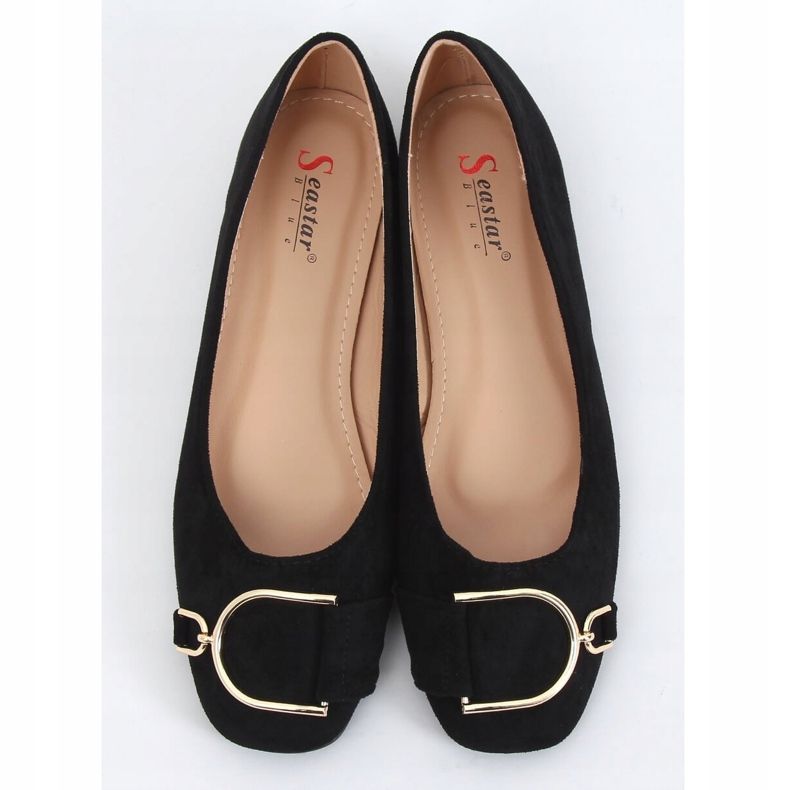 Balerini de damă negri eleganți LK47P Negru 1 Balerini de damă negri eleganți LK47P Negru 1