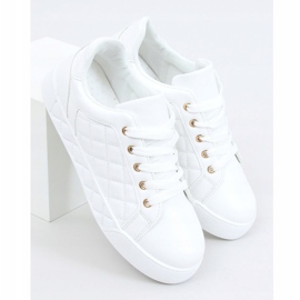 Adidași de damă matlasați albi BL232P Alb 1