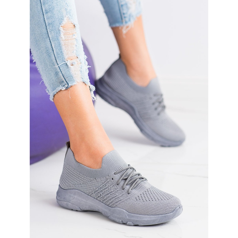 SHELOVET Pantofi sport confortabili gri 2