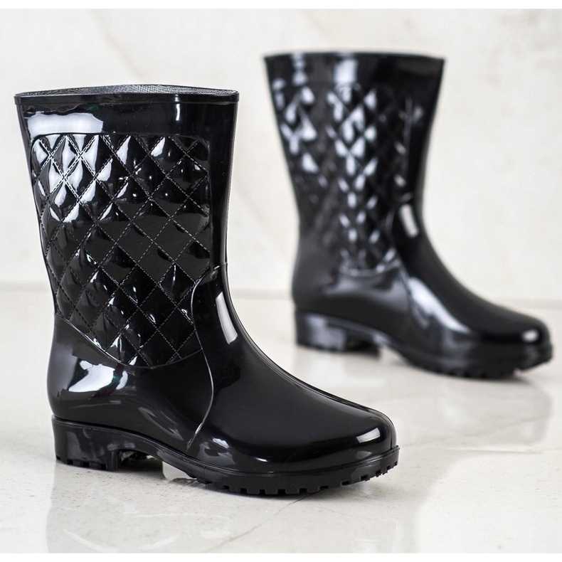 Bona Welly matlasat Wellies negru 1