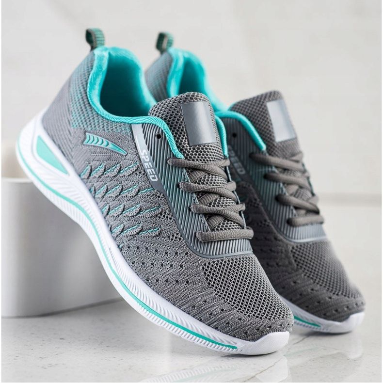 Bona Pantofi sport de viteză pentru alergare gri verde 1 Bona Pantofi sport de viteză pentru alergare gri verde 1