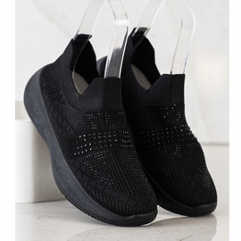 Renda Adidași negri cu cristale negru 2